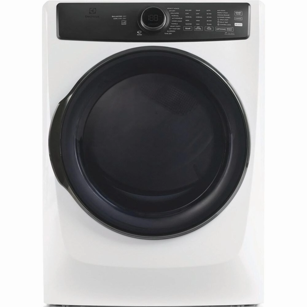 Electrolux 8.0 cu. ft. Front Load Perfect Steam Electric Dryer with Balanced Dry ELFE773CAW