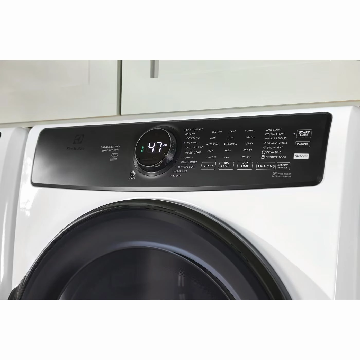 Electrolux 8.0 cu. ft. Front Load Perfect Steam Electric Dryer with Balanced Dry ELFE773CAW