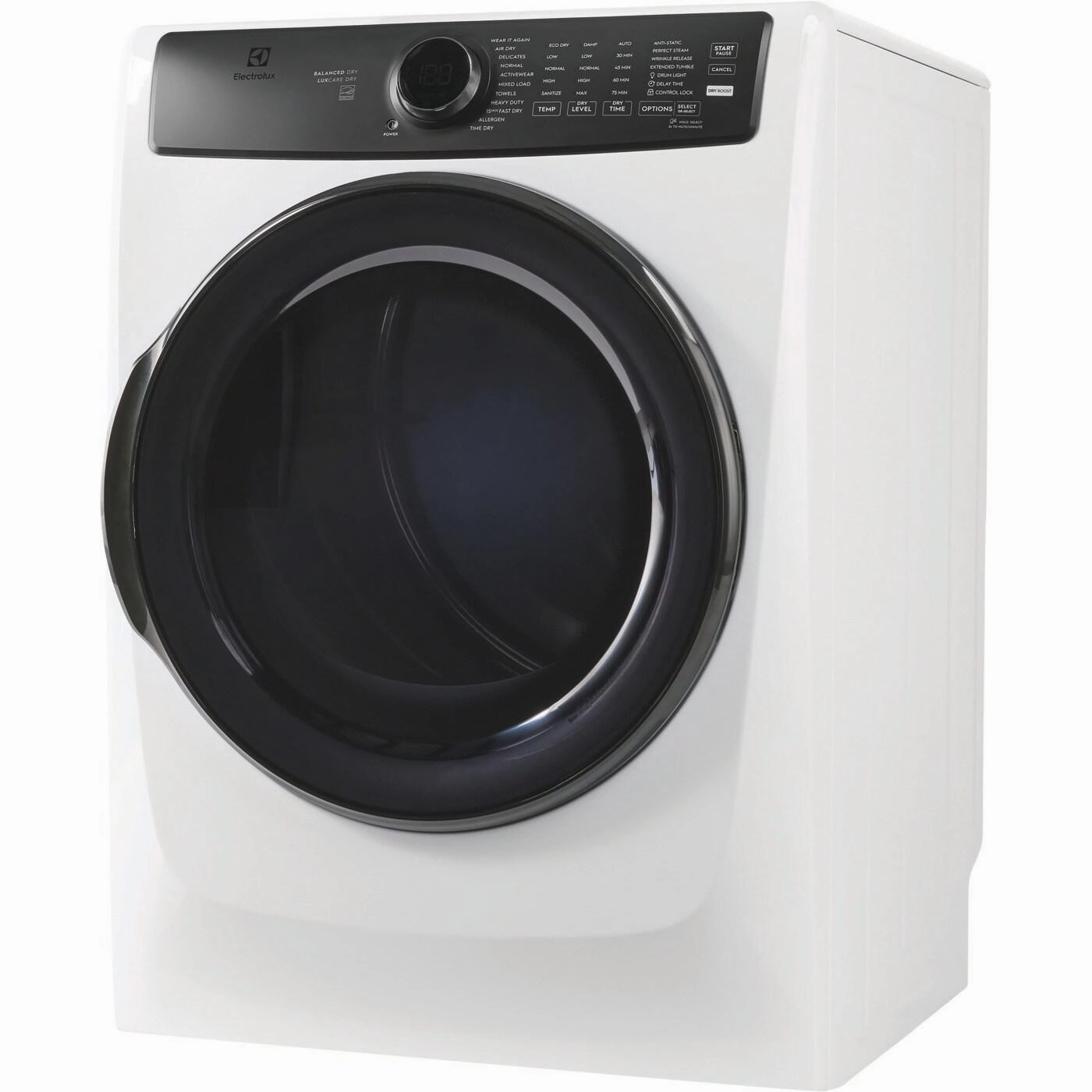 Electrolux 8.0 cu. ft. Front Load Perfect Steam Electric Dryer with Balanced Dry ELFE773CAW