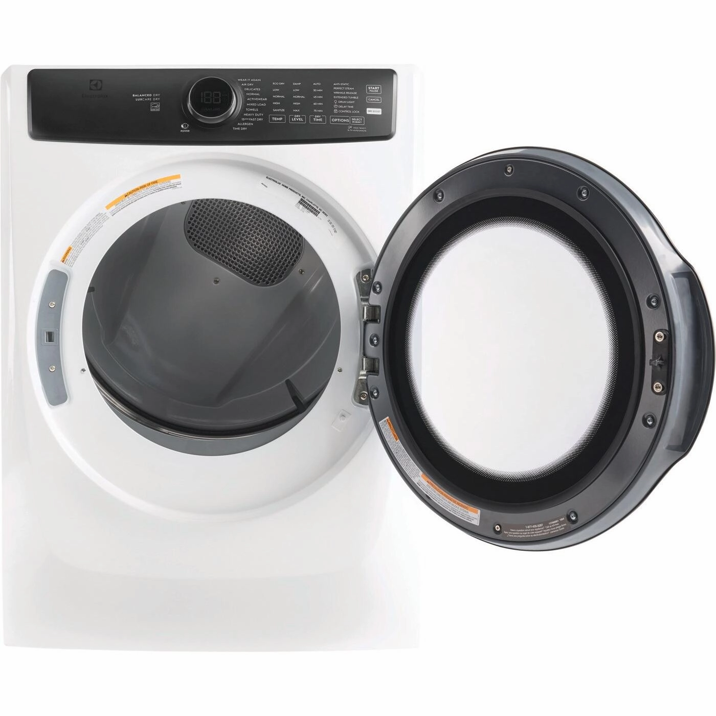 Electrolux 8.0 cu. ft. Front Load Perfect Steam Electric Dryer with Balanced Dry ELFE773CAW