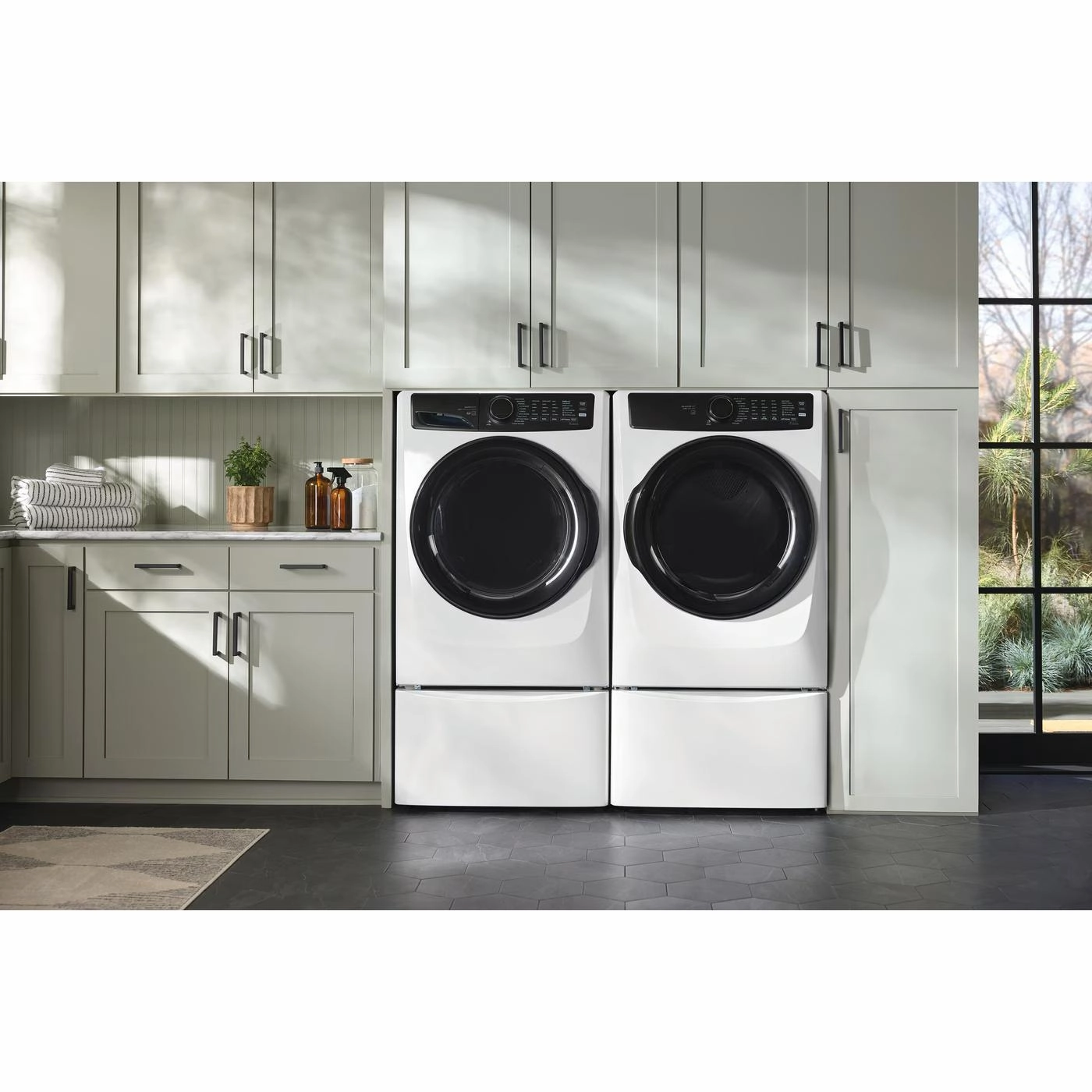 Electrolux 8.0 cu. ft. Front Load Perfect Steam Electric Dryer with Balanced Dry ELFE773CAW