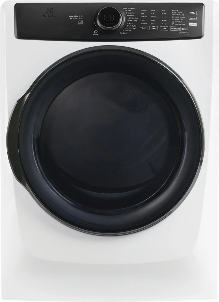 Electrolux ELFE7738AW Electrolux Front Load Perfect Steam&#8482; Electric Dryer With Balanced Dry&#8482; And Instant Refresh - 8.0 Cu. Ft.