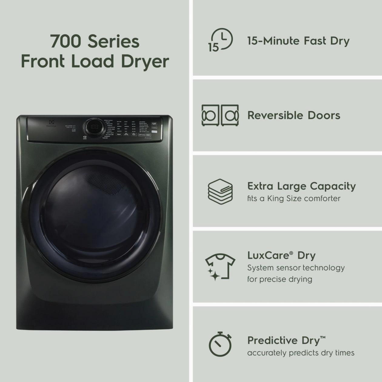 Electrolux ELFG7738AA Electrolux Front Load Perfect Steam&#8482; Gas Dryer With Luxcare Dry And Instant Refresh - 8.0 Cu. Ft.