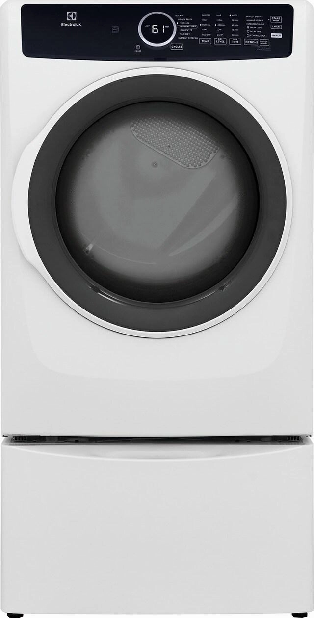 Electrolux Front Load Perfect Steam(TM) Electric Dryer with Instant Refresh - 8.0 Cu. Ft. - (ELFE7437AW)