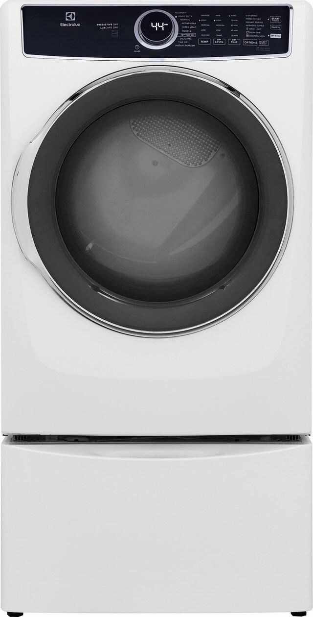 Electrolux Front Load Perfect Steam(TM) Electric Dryer with Predictive Dry(TM) and Instant Refresh - 8.0 Cu. Ft. - (ELFE7537AW)