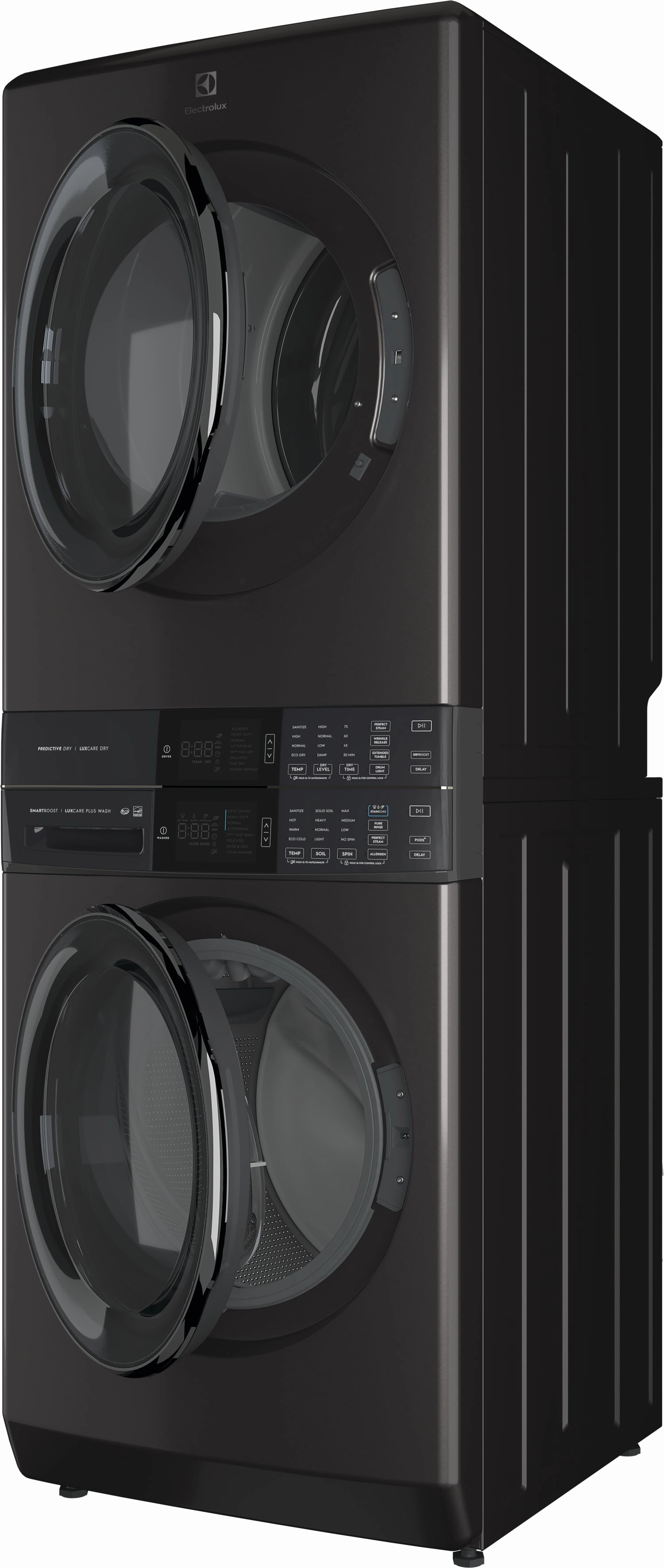 Electrolux Titanium Laundry Tower with SmartBoost Washer (5.2 Cu.Ft) & Electric Dryer (8 Cu.Ft) - ELTE760CAT