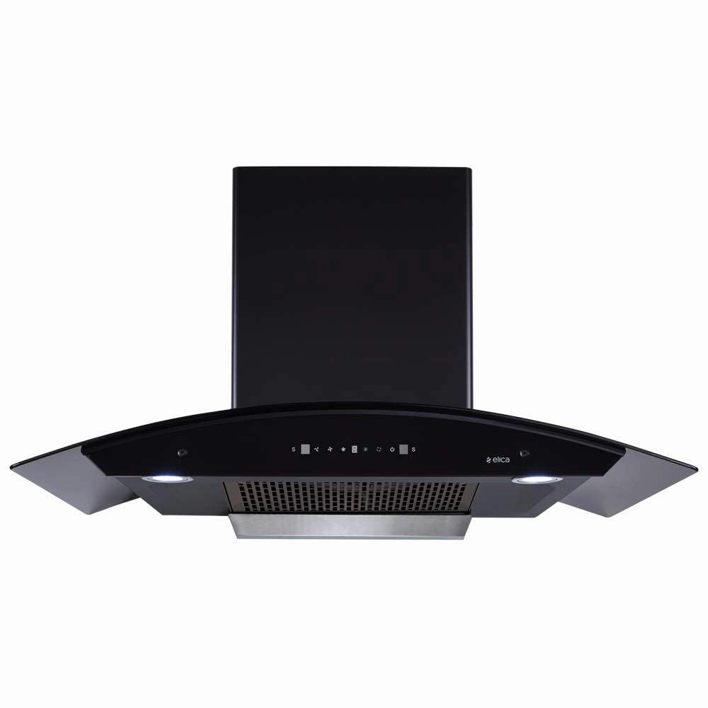 Elica FLCG PLUS 900 HAC LTW MS NERO Auto Clean Wall Mounted Chimney
