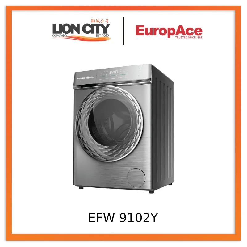 EuropAce EFW 9102Y 10 Kg Front Load Washing Machine EFW9102Y