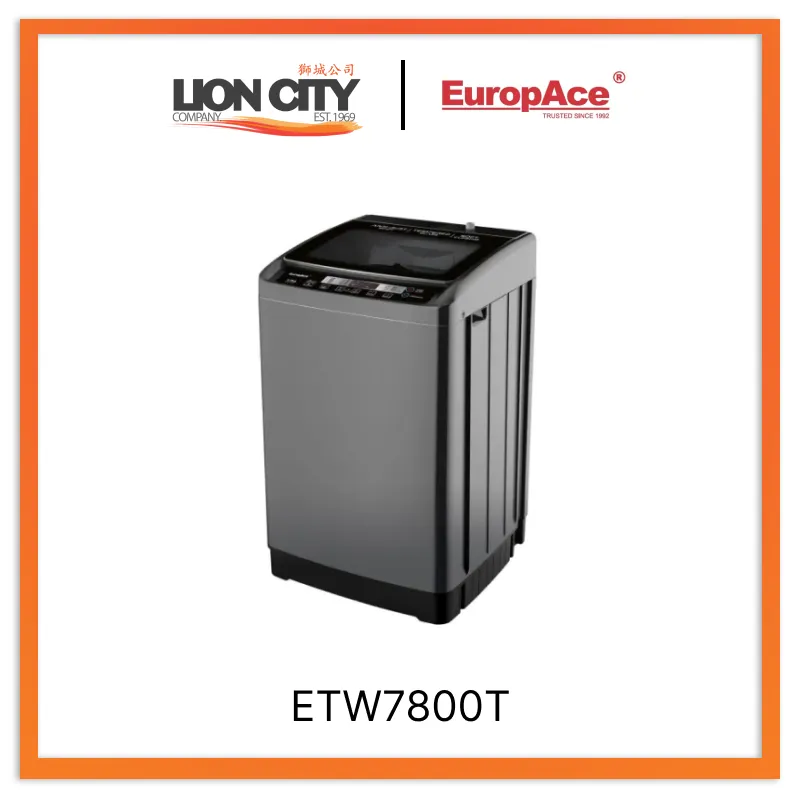 Europace ETW7800TGM Top Load Washer 8Kg ETW 7800T
