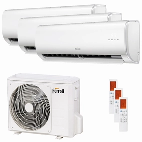 Ferroli Giada trial split air conditioner 9000 9000 12000 BTU inverter A  wifi outdoor unit 6.2 kW