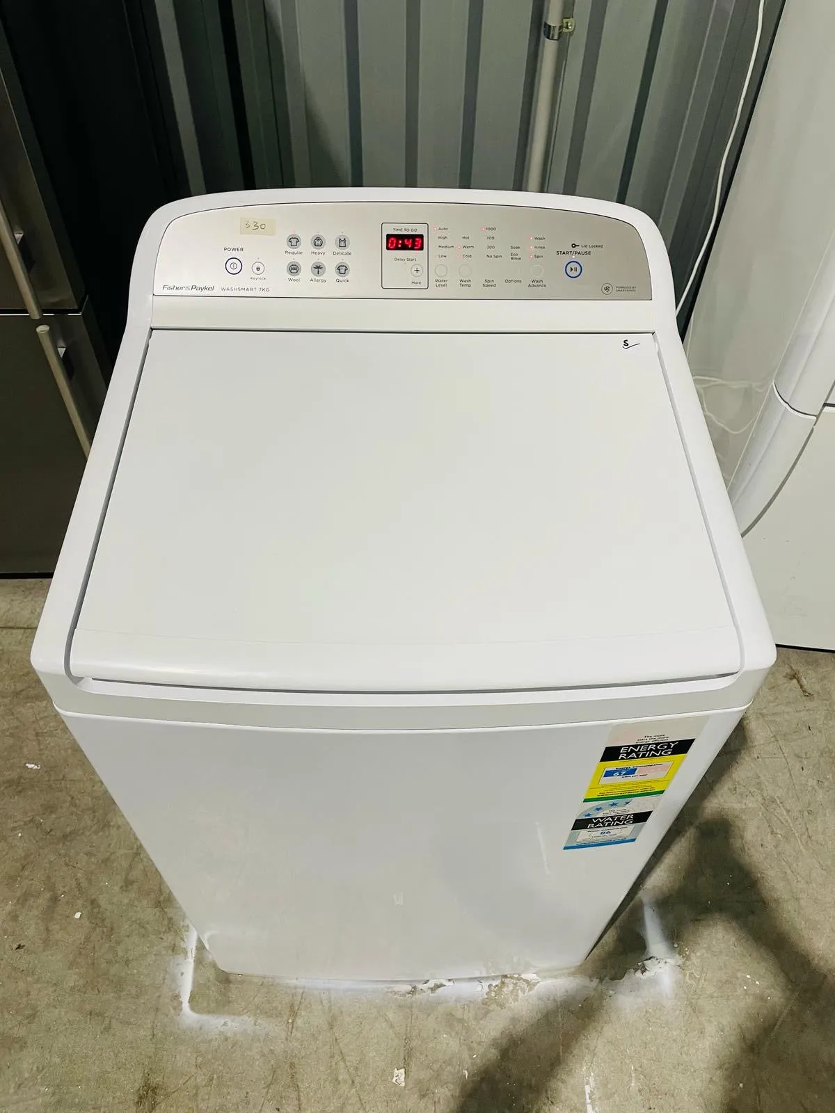 **FISHER & PAYKEL 7 KGS TOP LOADER WASHING MACHINE (E)**