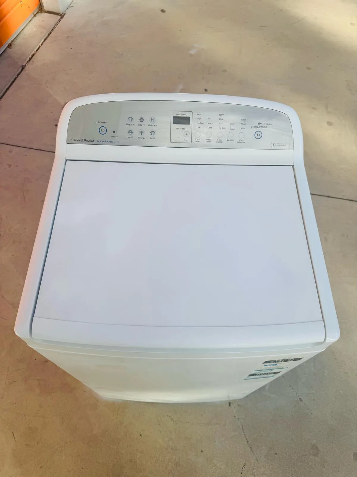 **FISHER & PAYKEL 7 KGS TOP LOADER WASHING MACHINE**