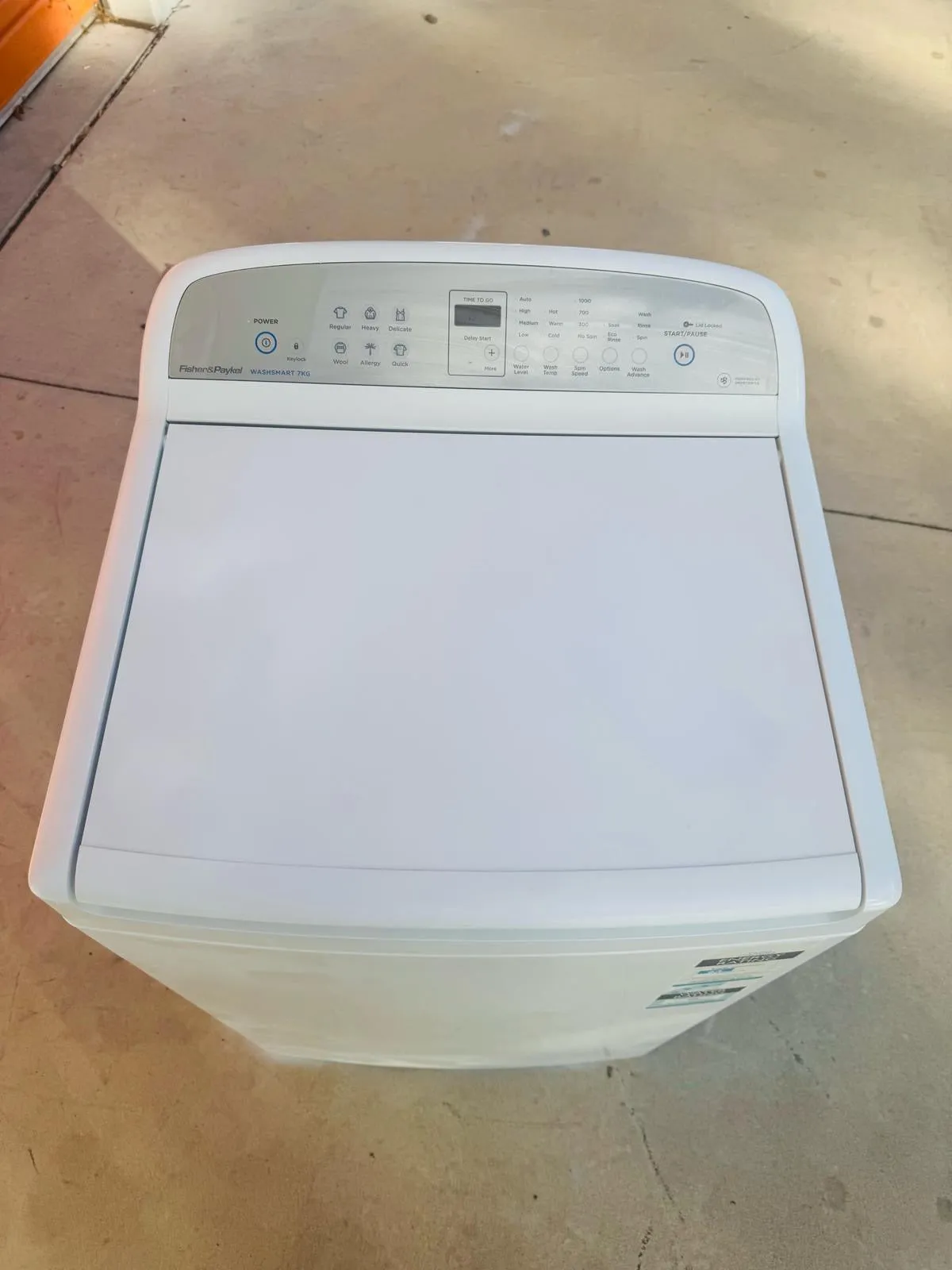 **FISHER & PAYKEL 7 KGS TOP LOADER WASHING MACHINE**