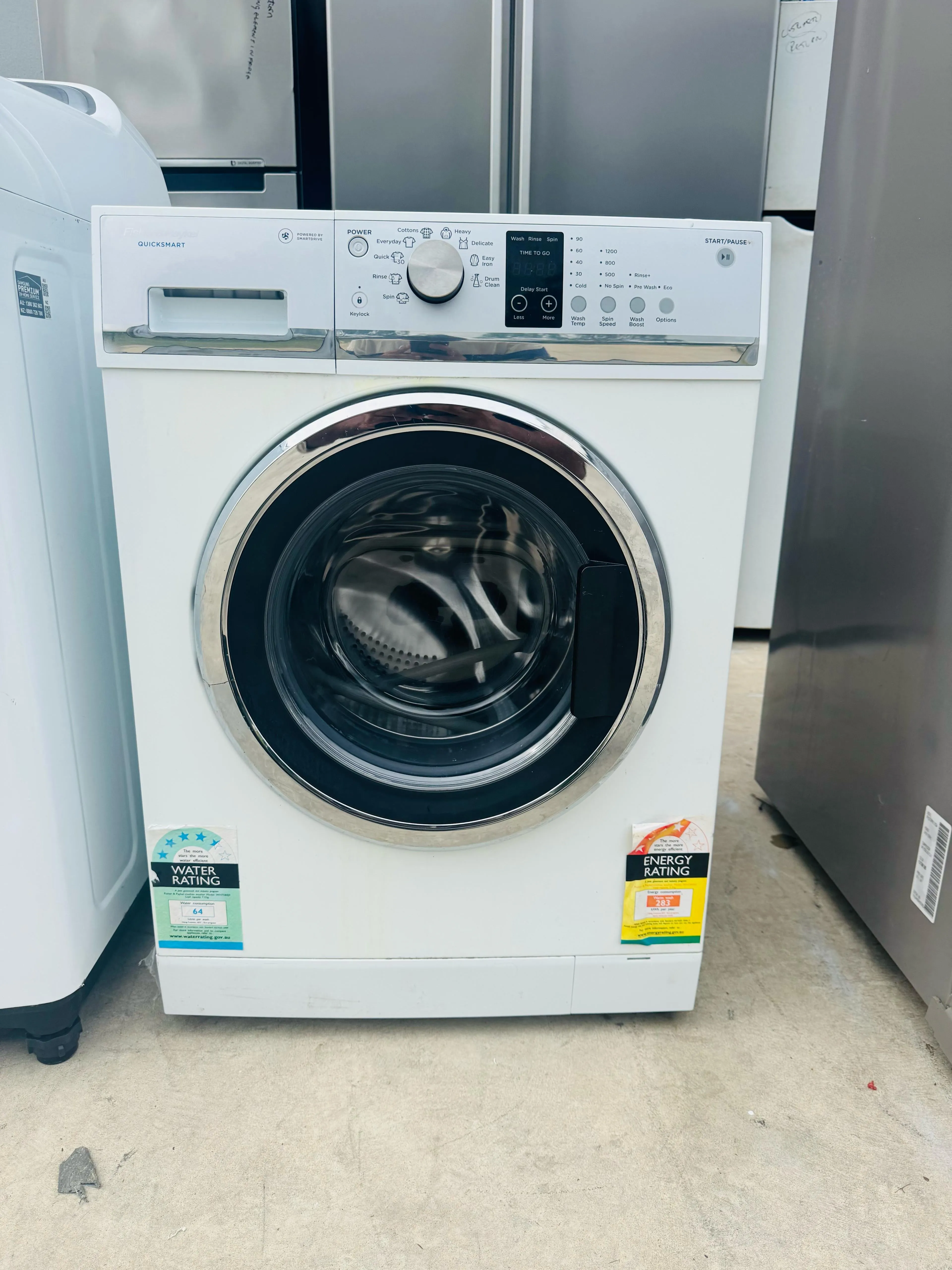 **FISHER & PAYKEL 7.5KGS FRONT LOADER WASHING MACHINE**