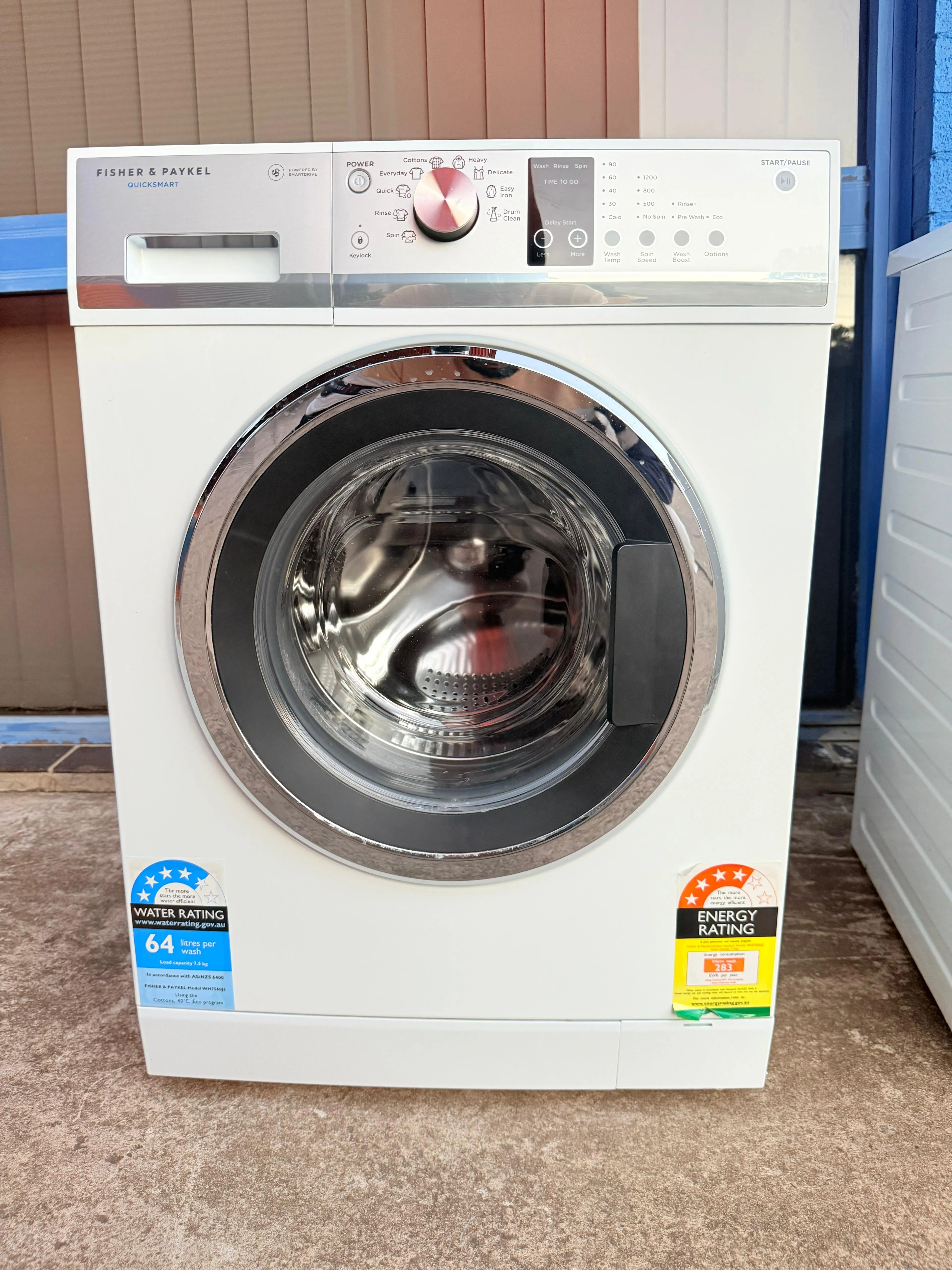 **FISHER & PAYKEL 7.5KGS FRONT LOADER WASHING MACHINE**