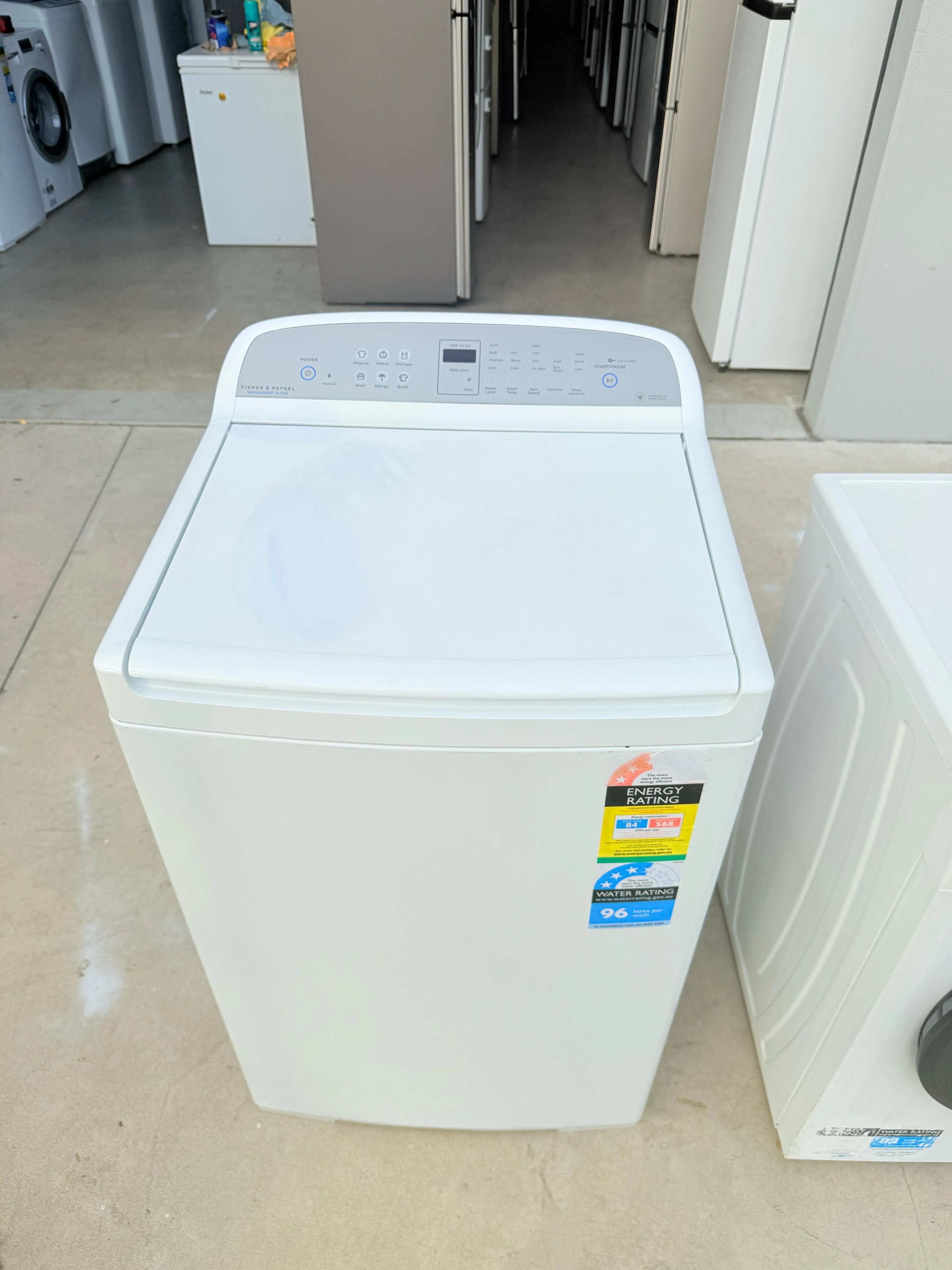 **FISHER & PAYKEL 8.5KGS TOP LOADER WASHING MACHINE**
