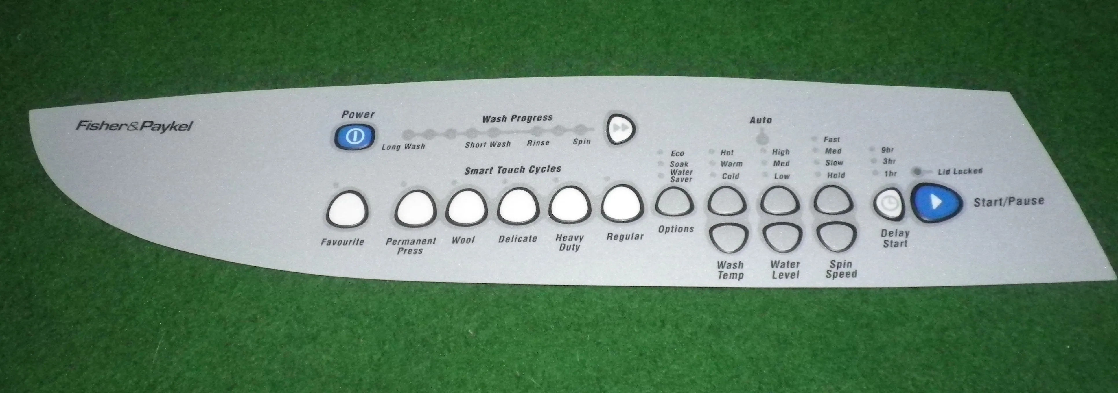 Fisher & Paykel GW511/GW512, GW611/GW612, GW711/GW712 Front Panel Decal # FP421171
