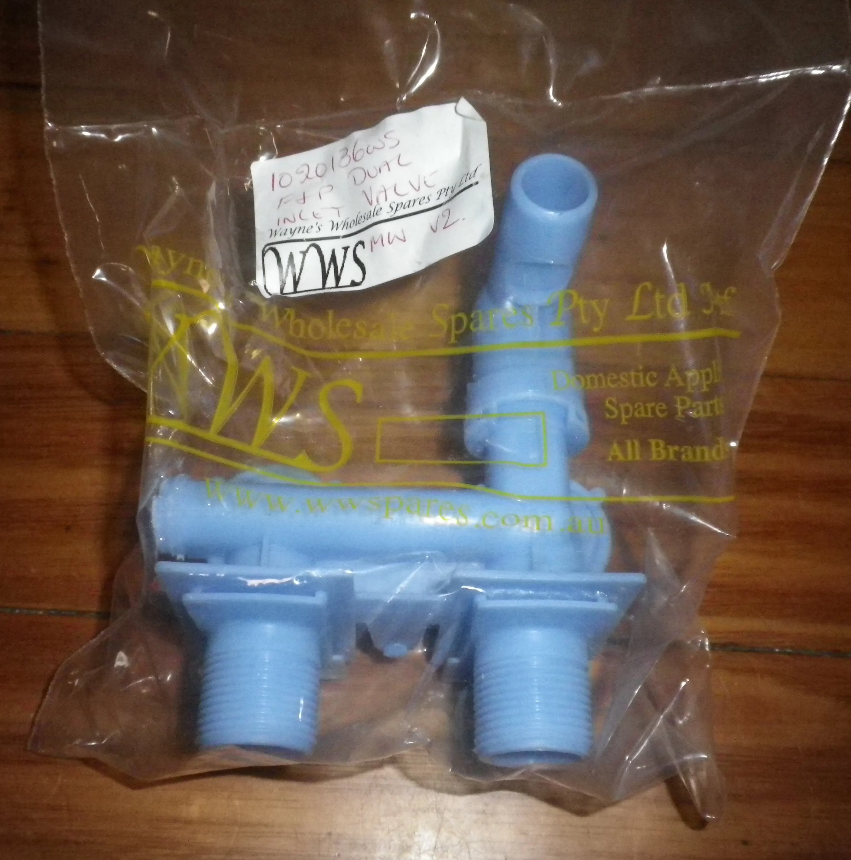 Fisher & Paykel MW512, MW612, MW712 24Volt Dual Blue Inlet Valve - Part # 1020136WS