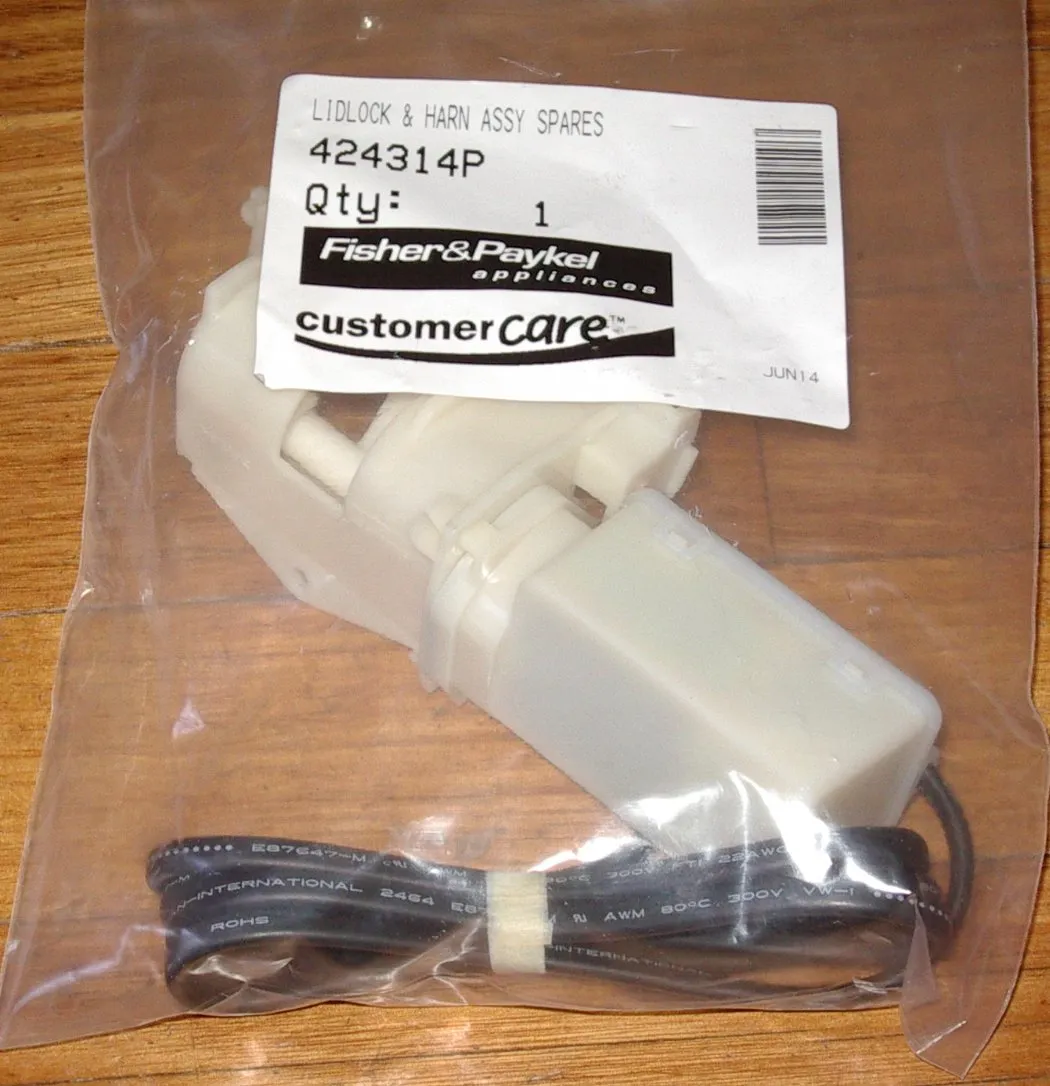 Fisher & Paykel New Type Top Loader Lid Lock Kit - Part # FP424314P, 424314P
