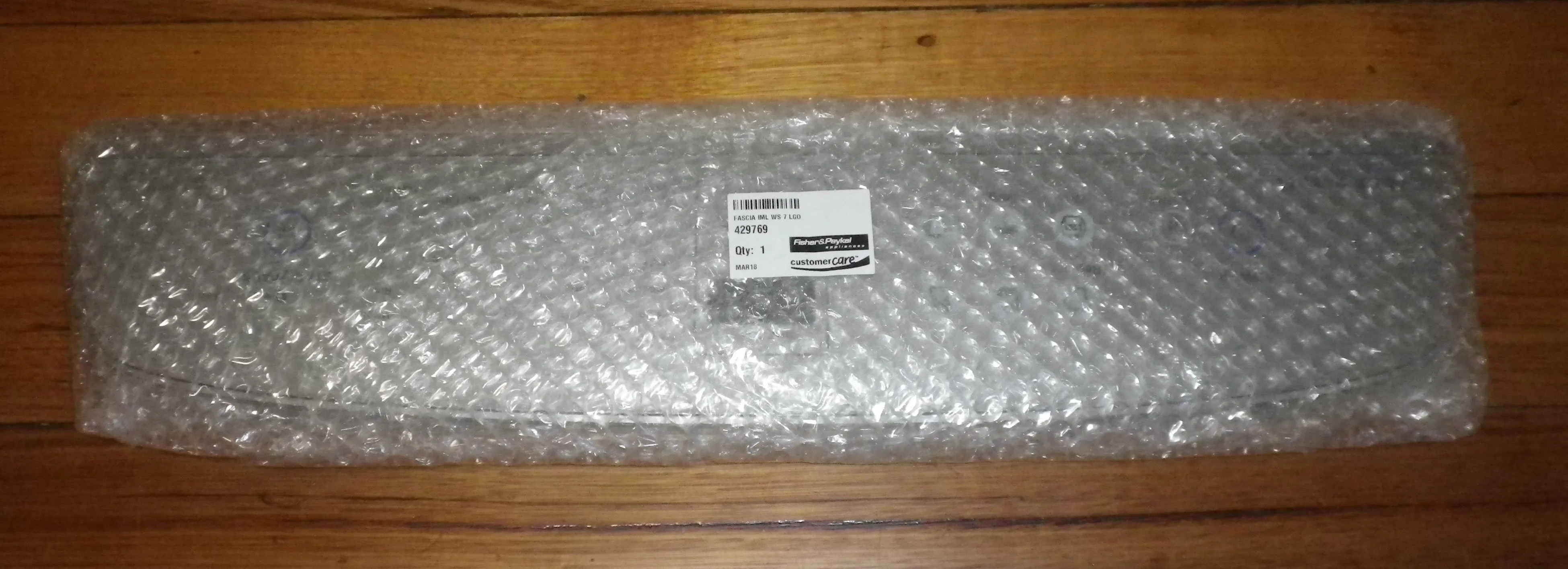 Fisher & Paykel WA7060G2 WashSmart Front Facia Panel - Part # FP429769