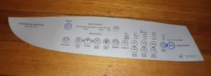 Fisher & Paykel WA80T56GW1 WashSmart Front Panel Decal - Part # FP429768
