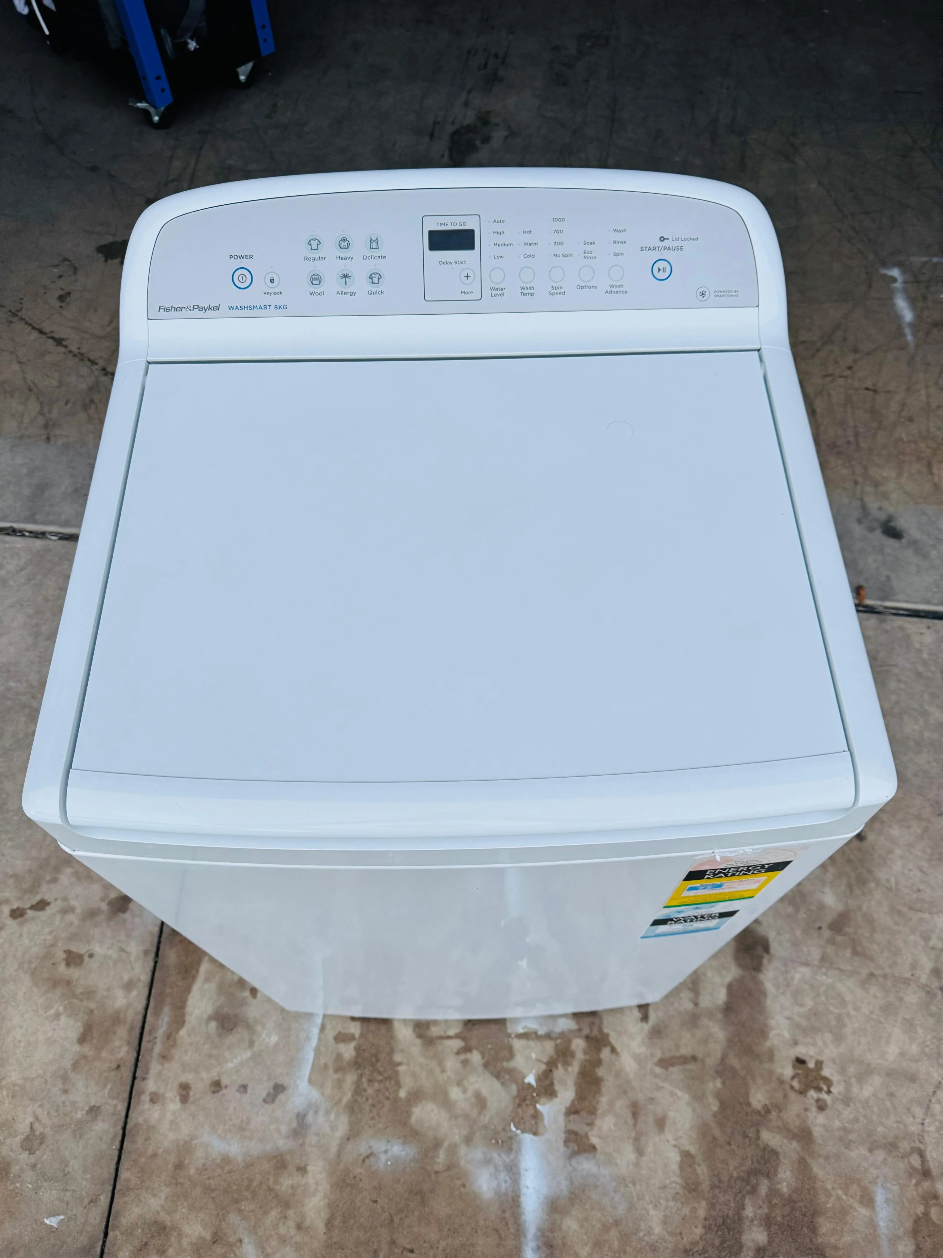 **FISHER AND PAYKEL 8 KGS TOP LOADER WASHING MACHINE**