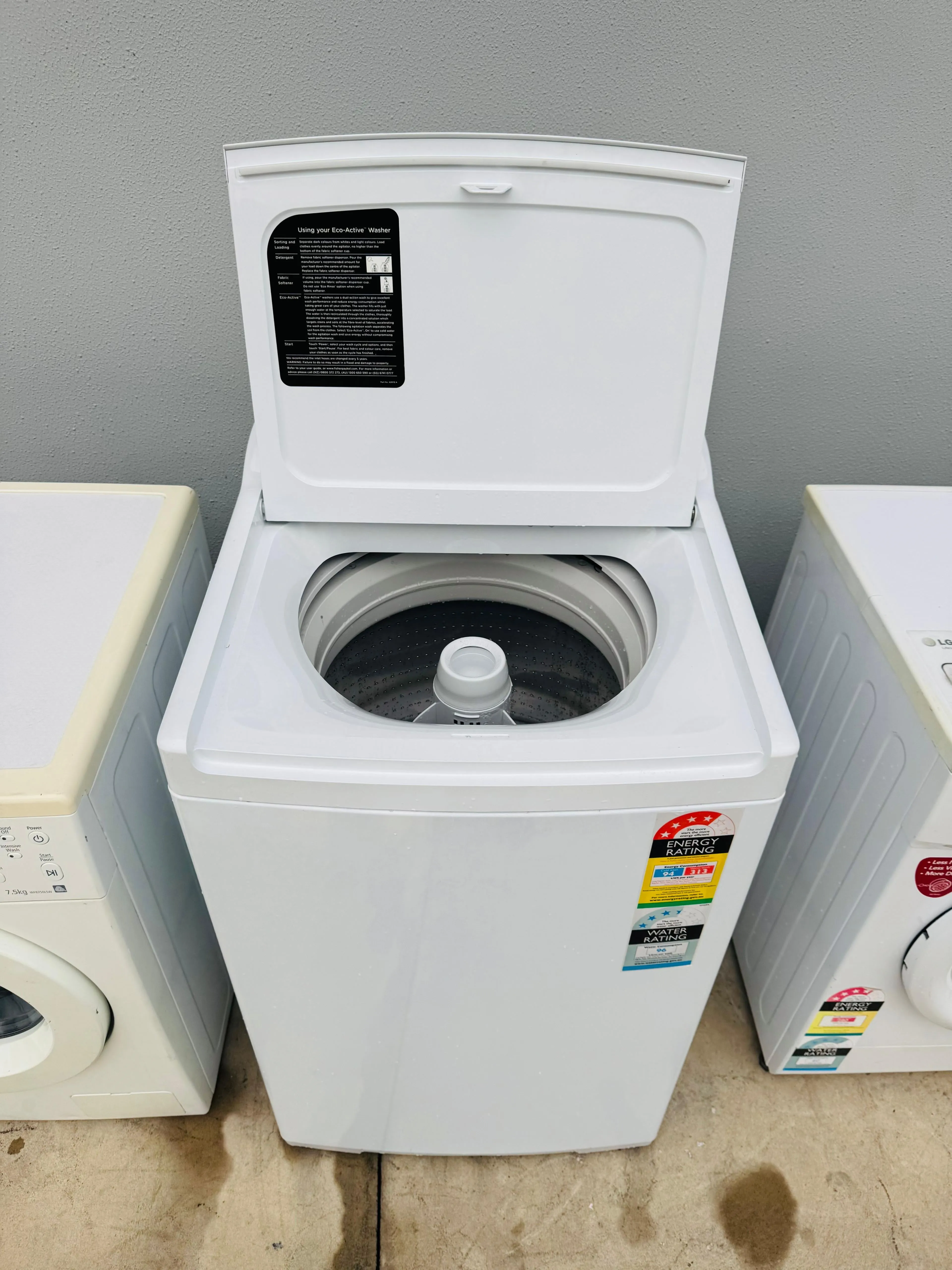 **FISHER AND PAYKEL 8.5 KGS TOP LOADER WASHING MACHINE**