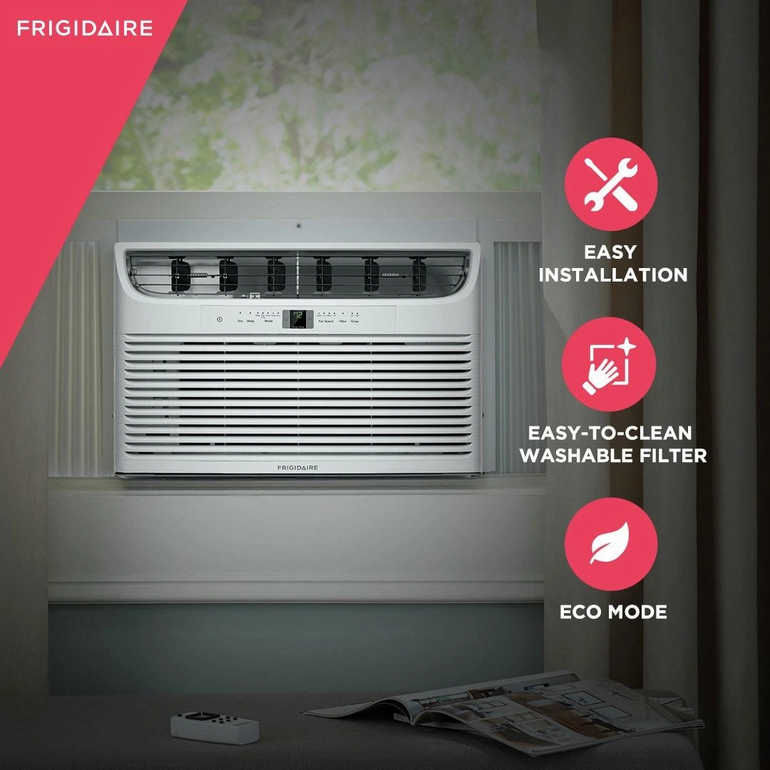 Frigidaire FHWH112WA1 Frigidaire 11,000 Btu Window Air Conditioner With Supplemental Heat And Slide Out Chassis