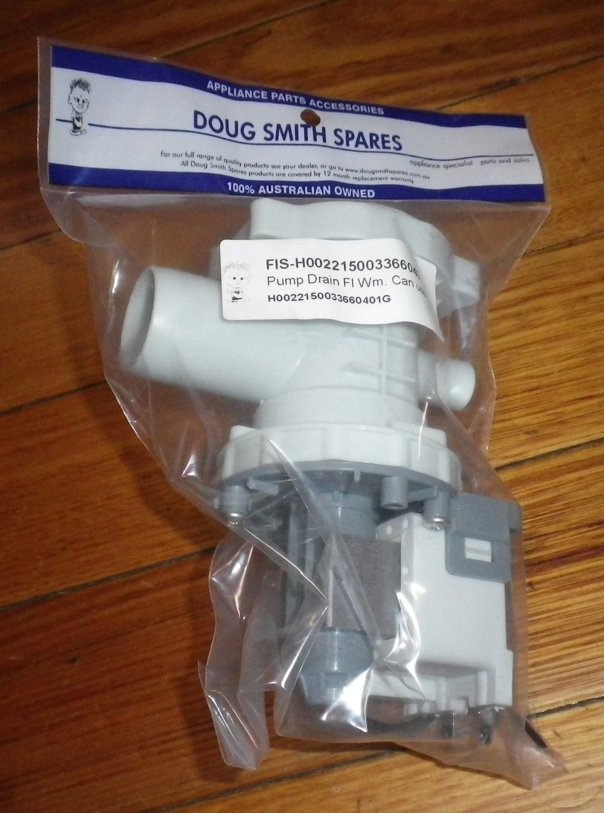 Front Loader Complete Pump Assembly suits Haier - Part # FIS-H0022150033660401G