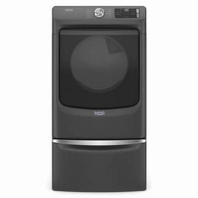 Front Load Gas Dryer With Extra Power And Quick Dry cycle - 7.3 Cubic Feet - Volcano Black