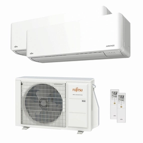 Fujitsu KMCG Series WiFi dual split air conditioner 7000 7000 BTU inverter A    wifi external unit 4 kW