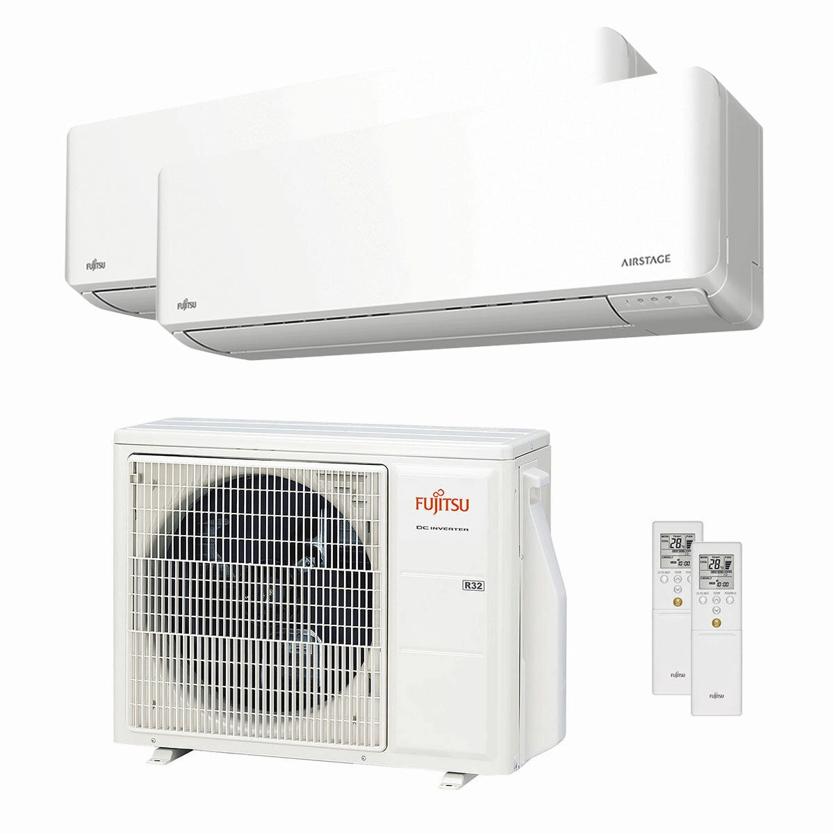 Fujitsu KMCGSeries WiFi dual split air conditioner 9000 9000 BTU inverter A    wifi external unit 5 kW