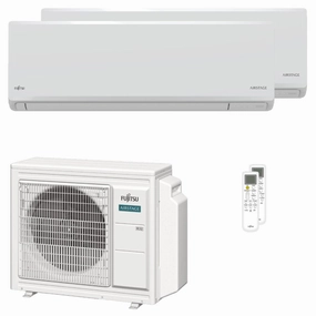 Fujitsu KN Series WiFi dual split air conditioner 12000 12000 BTU inverter A   wifi external unit 5.4 kW
