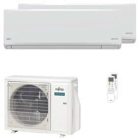 Fujitsu KN Series WiFi dual split air conditioner 12000 12000 BTU inverter A    wifi external unit 5 kW