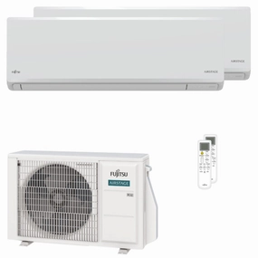 Fujitsu KN Series WiFi dual split air conditioner 9000 12000 BTU inverter A    wifi external unit 4 kW