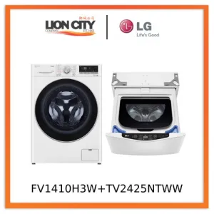 G FV1410H3W 10/6KG, Front Load Washer Dryer, White   LG Mini Washer TV2425NTWW 2.5kg Blue White