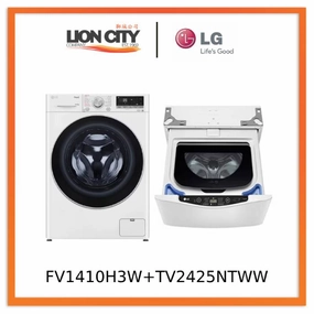 G FV1410H3W 10/6KG, Front Load Washer Dryer, White   LG Mini Washer TV2425NTWW 2.5kg Blue White