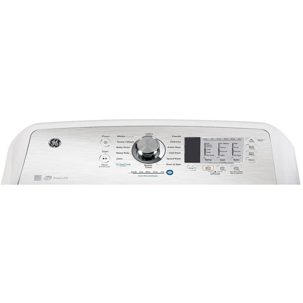 GE 5.2 cu. ft. Top Load Washer with SaniFresh Cycle. GTW685BMRWS