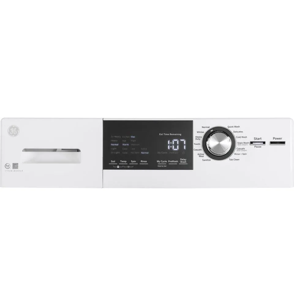 Ge Appliances GFW148SSMWW Ge 24" 2.4 Cu. Ft. Energy Star Front Load Washer With Steam