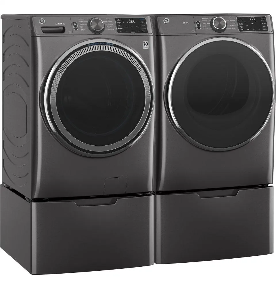 Ge Appliances GFW550SPNDG Ge 4.8 Cu. Ft. Capacity Smart Front Load Energy Star Washer With Ultrafresh Vent System With Odorblock&#8482; And Sanitize W/Oxi