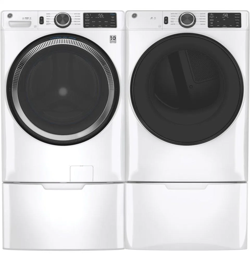 Ge Appliances GFW550SSNWW Ge 4.8 Cu. Ft. Capacity Smart Front Load Energy Star Washer With Ultrafresh Vent System With Odorblock&#8482; And Sanitize W/Oxi