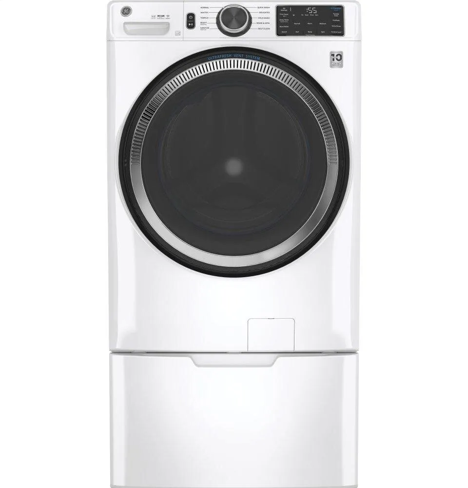 Ge Appliances GFW550SSNWW Ge 4.8 Cu. Ft. Capacity Smart Front Load Energy Star Washer With Ultrafresh Vent System With Odorblock&#8482; And Sanitize W/Oxi