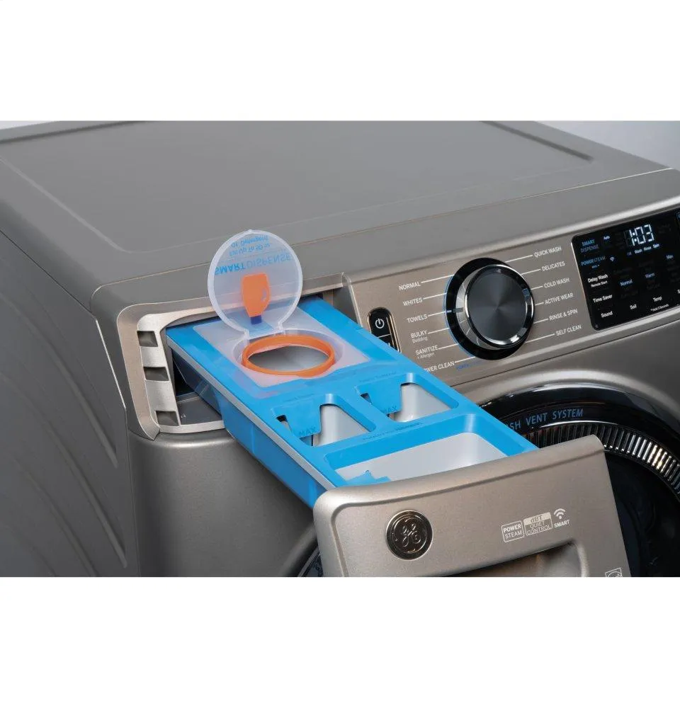 Ge Appliances GFW650SPNSN Ge 4.8 Cu. Ft. Capacity Smart Front Load Energy Star Steam Washer With Smartdispense&#8482; Ultrafresh Vent System With Odorblock&#8482; And Sanitize   Allergen
