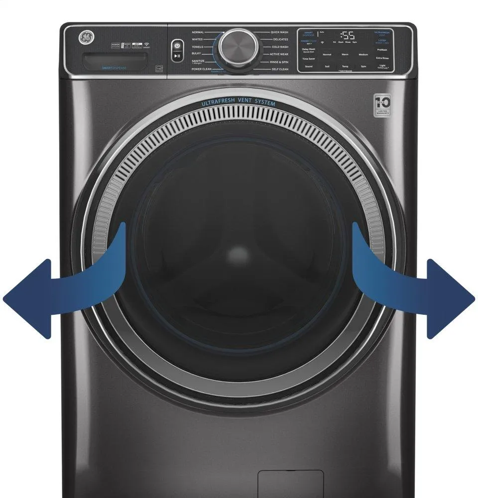 Ge Appliances GFW650SPNSN Ge 4.8 Cu. Ft. Capacity Smart Front Load Energy Star Steam Washer With Smartdispense&#8482; Ultrafresh Vent System With Odorblock&#8482; And Sanitize   Allergen