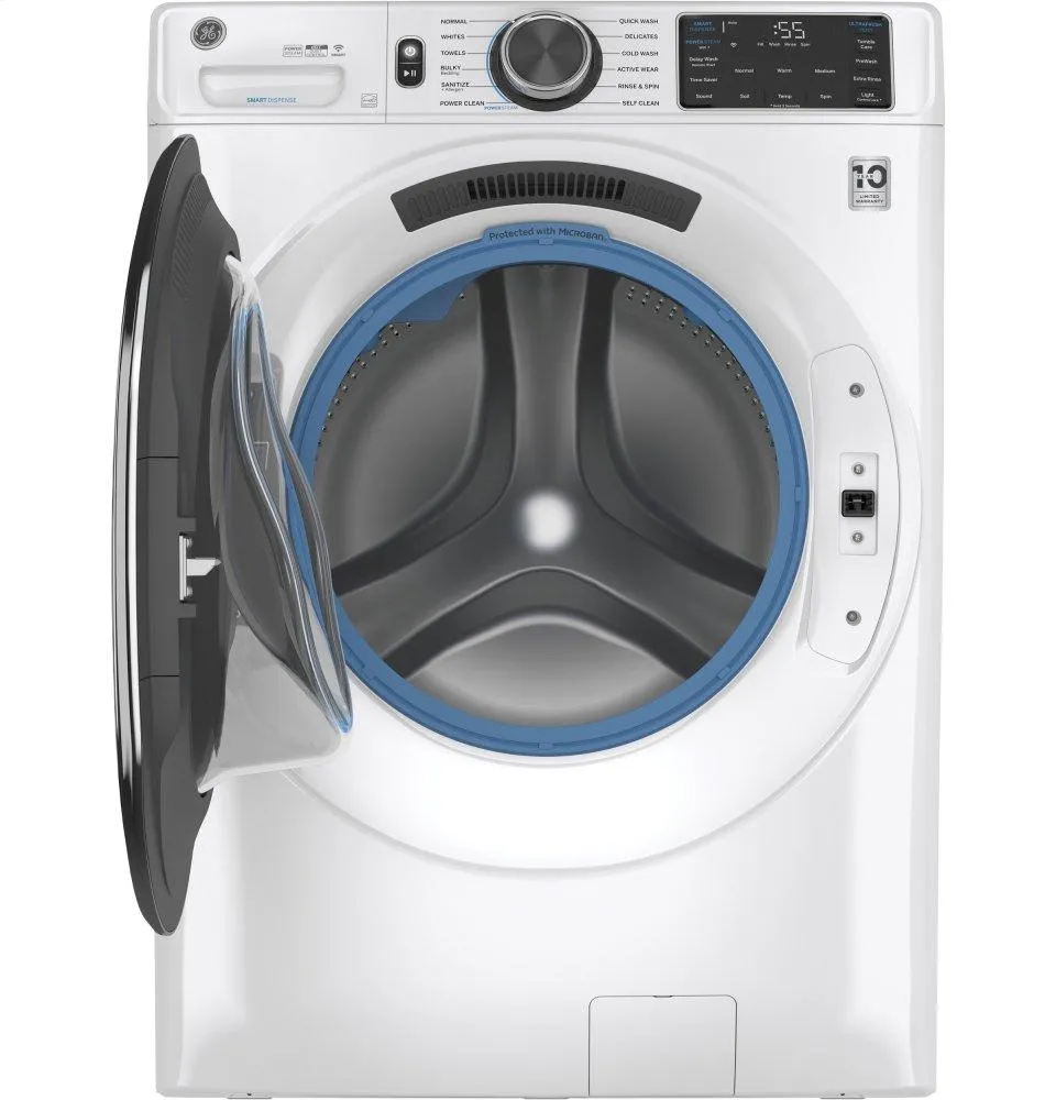 Ge Appliances GFW650SSNWW Ge 4.8 Cu. Ft. Capacity Smart Front Load Energy Star Steam Washer With Smartdispense&#8482; Ultrafresh Vent System With Odorblock&#8482; And Sanitize   Allergen