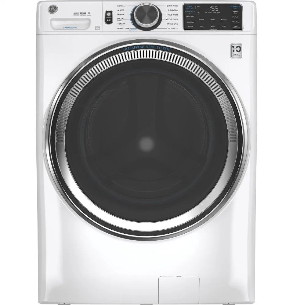 Ge Appliances GFW650SSNWW Ge 4.8 Cu. Ft. Capacity Smart Front Load Energy Star Steam Washer With Smartdispense&#8482; Ultrafresh Vent System With Odorblock&#8482; And Sanitize   Allergen