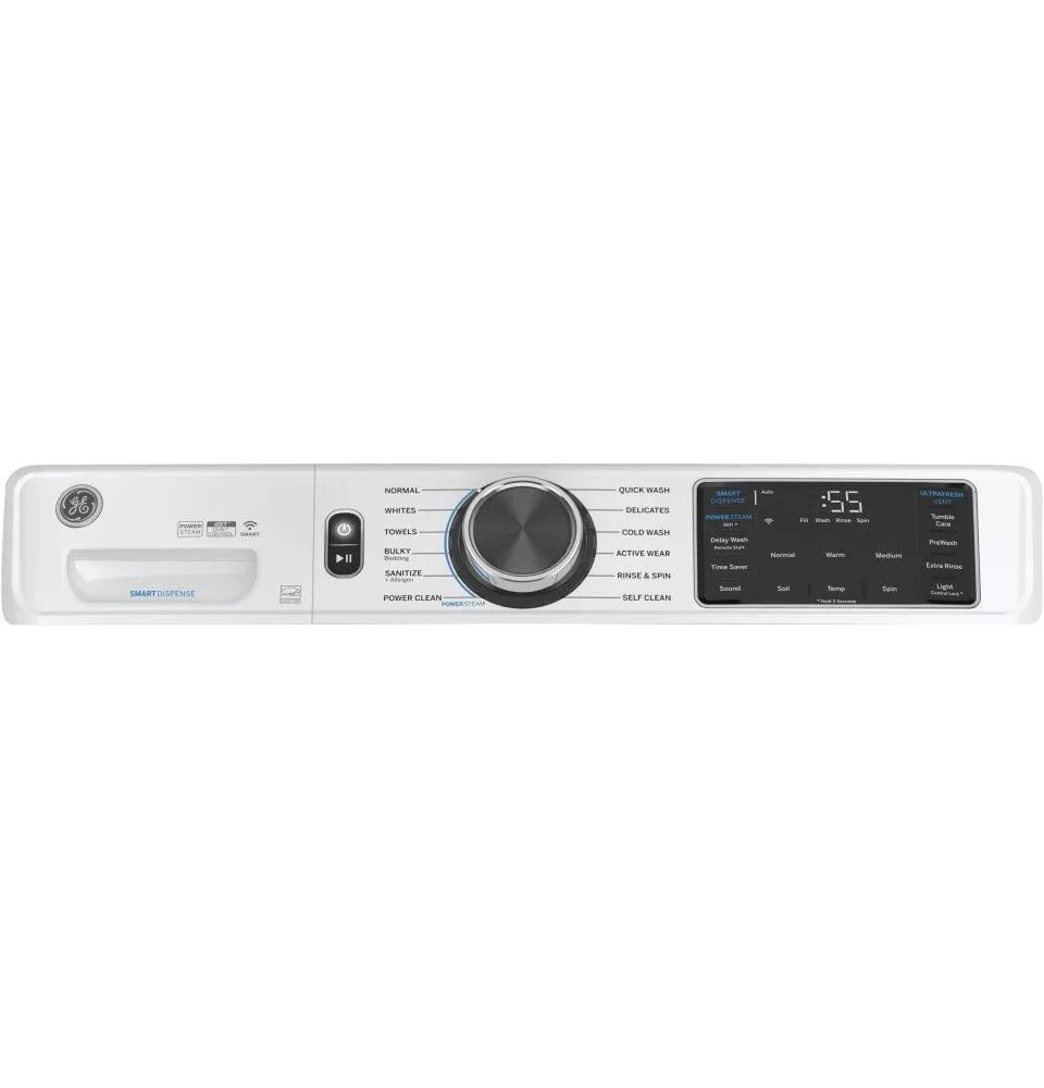 Ge Appliances GFW650SSNWW Ge 4.8 Cu. Ft. Capacity Smart Front Load Energy Star Steam Washer With Smartdispense&#8482; Ultrafresh Vent System With Odorblock&#8482; And Sanitize   Allergen
