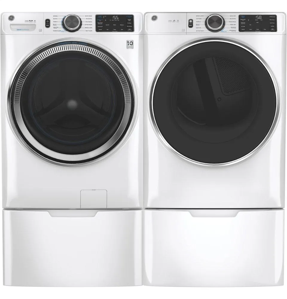 Ge Appliances GFW650SSNWW Ge 4.8 Cu. Ft. Capacity Smart Front Load Energy Star Steam Washer With Smartdispense&#8482; Ultrafresh Vent System With Odorblock&#8482; And Sanitize   Allergen