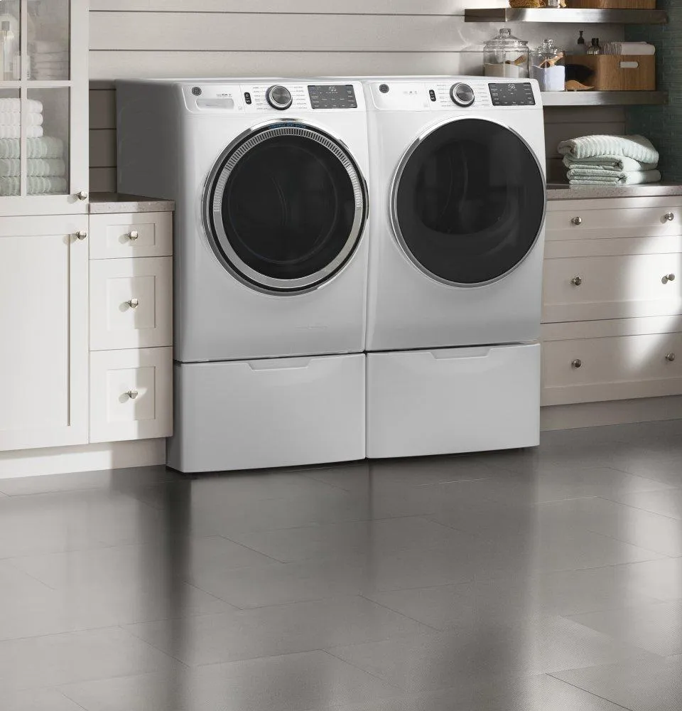 Ge Appliances GFW650SSNWW Ge 4.8 Cu. Ft. Capacity Smart Front Load Energy Star Steam Washer With Smartdispense&#8482; Ultrafresh Vent System With Odorblock&#8482; And Sanitize   Allergen