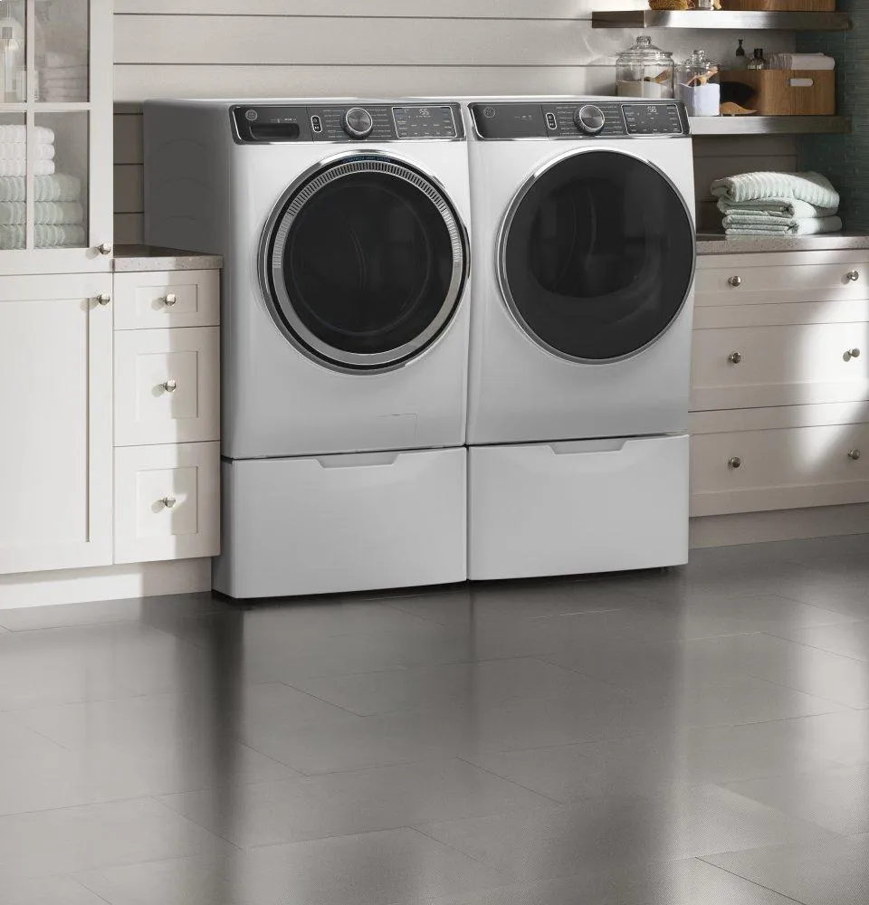Ge Appliances GFW850SSNWW Ge 5.0 Cu. Ft. Capacity Smart Front Load Energy Star Steam Washer With Smartdispense&#8482; Ultrafresh Vent System With Odorblock&#8482; And Sanitize   Allergen
